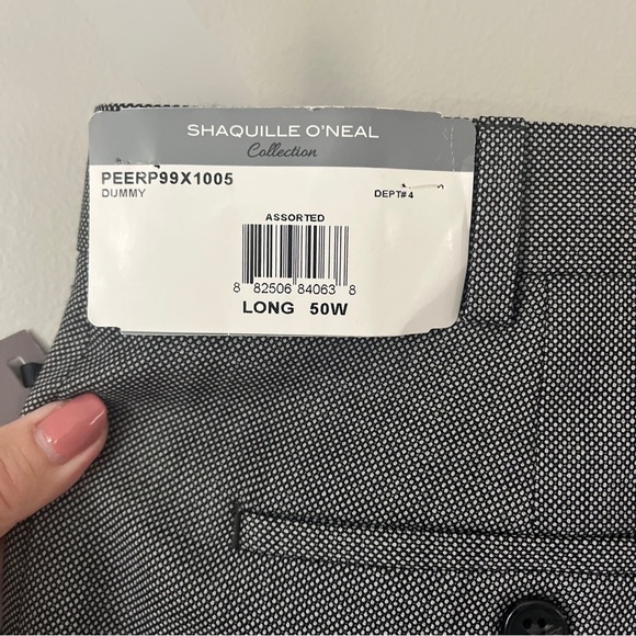 Shaquille O'Neal Wool Dress Pants Mens 50W Long Gray High Rise w/ Tags Pants - Picture 6 of 8